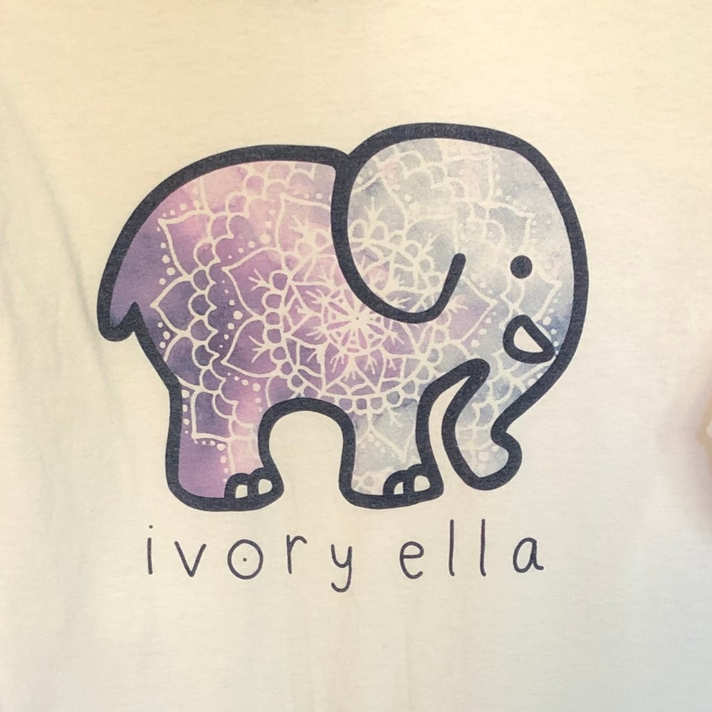 White and tie dye patterned Ivory Ella long sleeve